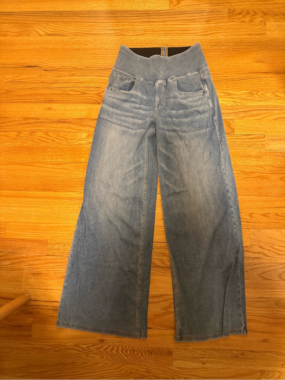 Halara Wide Leg Denim Jeans in Light Blue